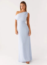 Lady Love Linen Maxi Dress - Blue
