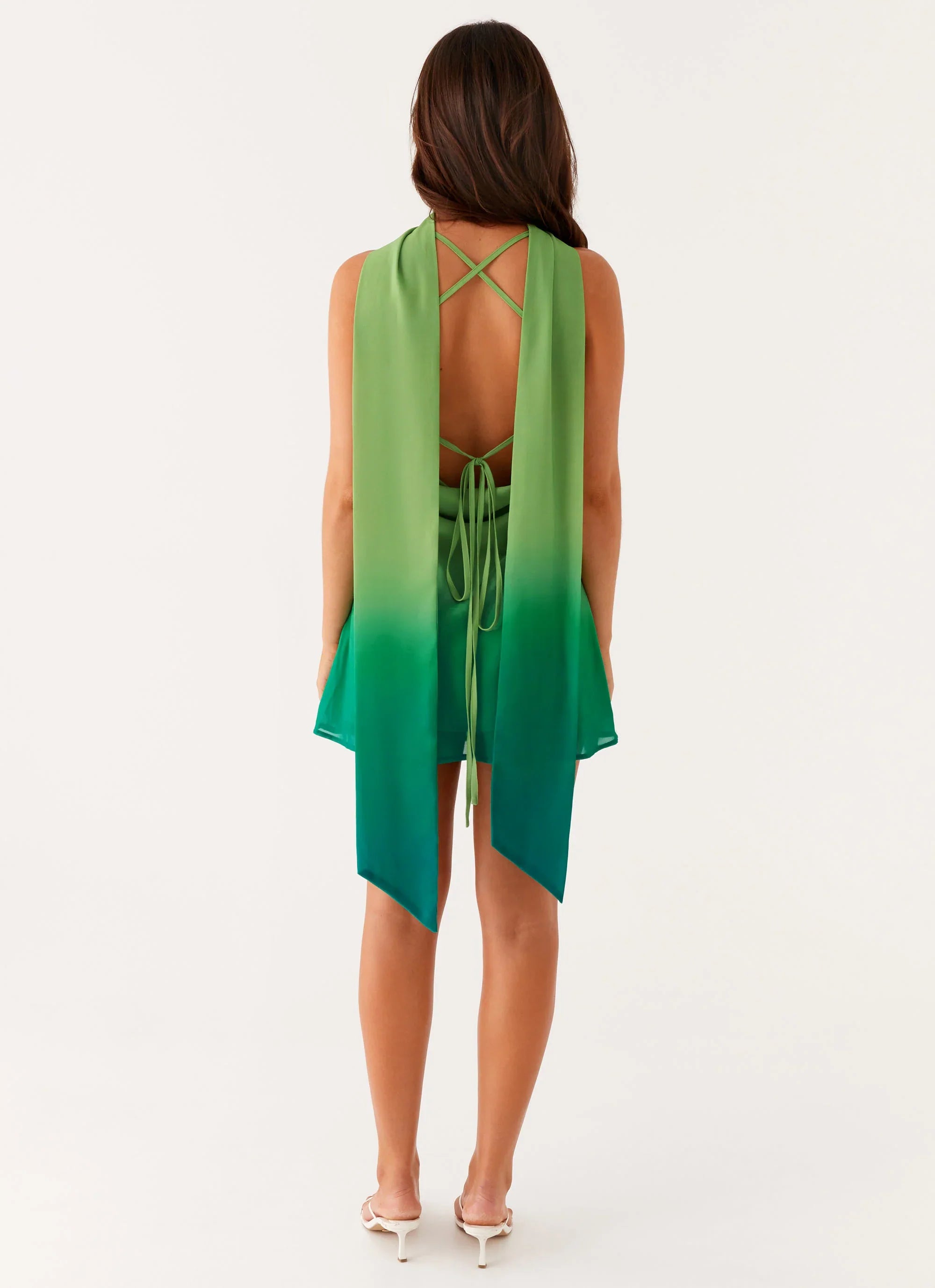 Parma Mini Dress - Green Ombre