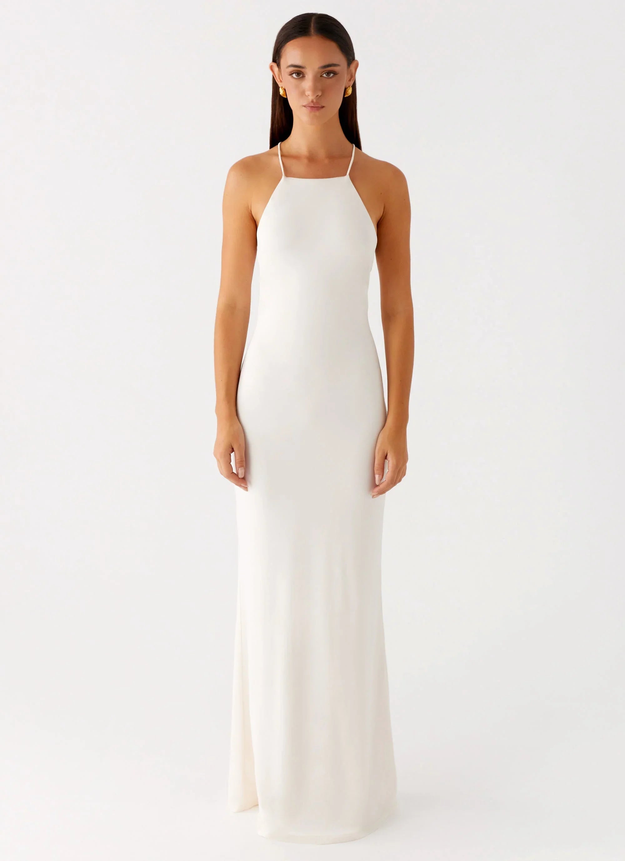 Raffa Pearl Maxi Dress - Ivory